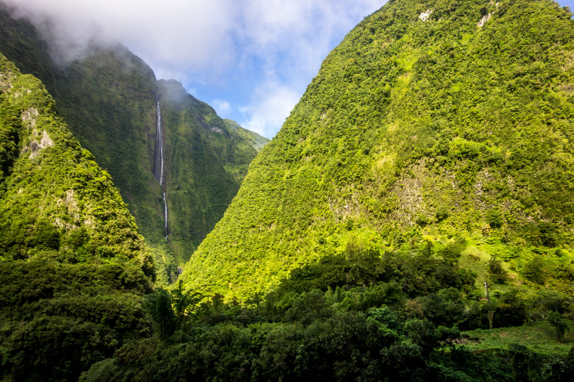 Waterfall in La Reunion island